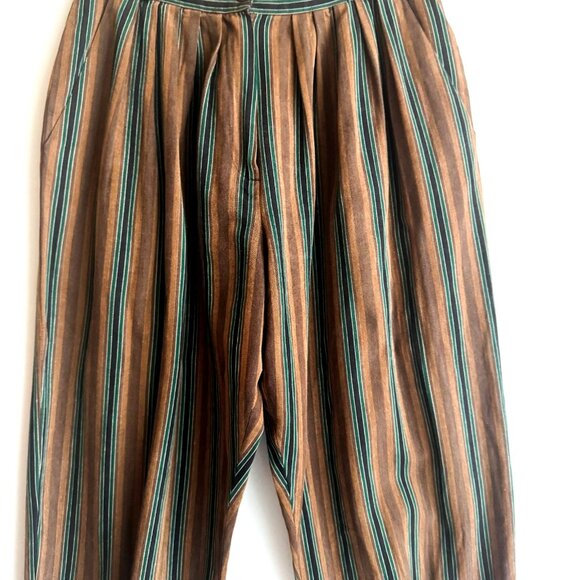 Vintage Kenzo Striped Relaxed Leg Trousers S - Picture 2 of 6